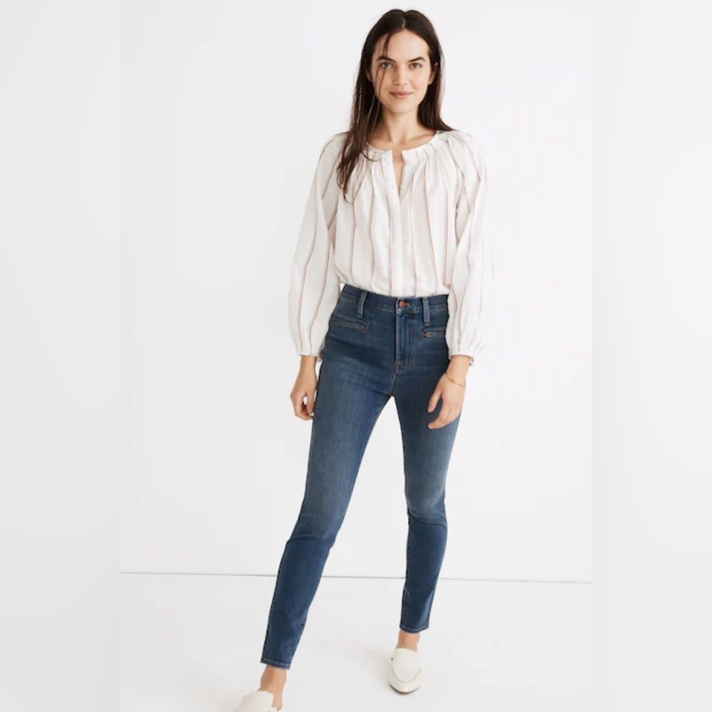 Madewell High-Rise Roadtripper Jeggings in Ellerby Wash Zip Pocket Size 29 Tall - Picture 2 of 12